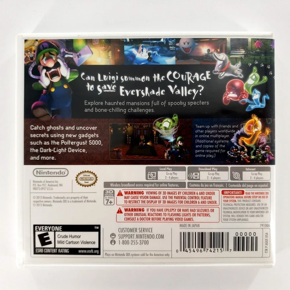 Luigi's Mansion: Dark Moon (Nintendo 3DS, 2013) Authentic Complete Tested Works